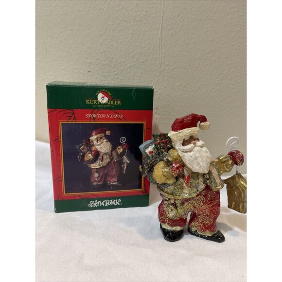 Kurt Adler Snowtown Santa in Box - Picture 1 of 3